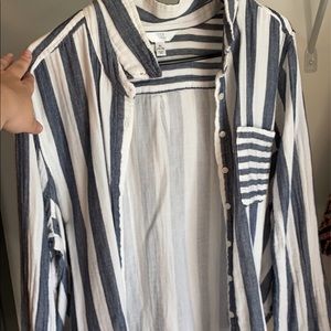 Walmart brand open front linen shirt